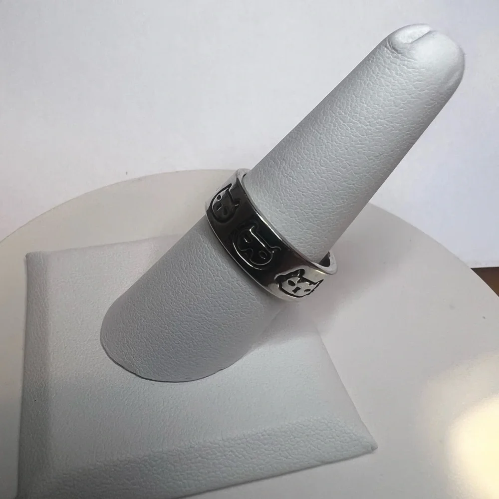 Brand New Silver Cat Face Ring